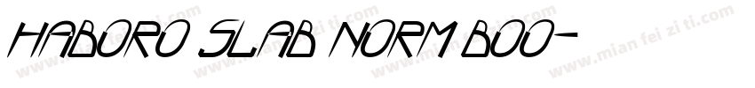 Haboro Slab Norm Boo字体转换